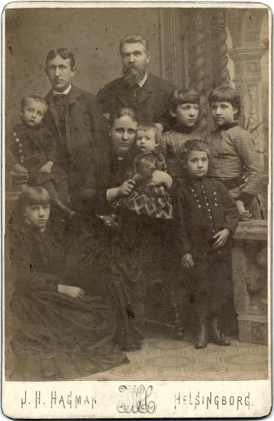 Familjen Hagman i Helsingborg ca 1889